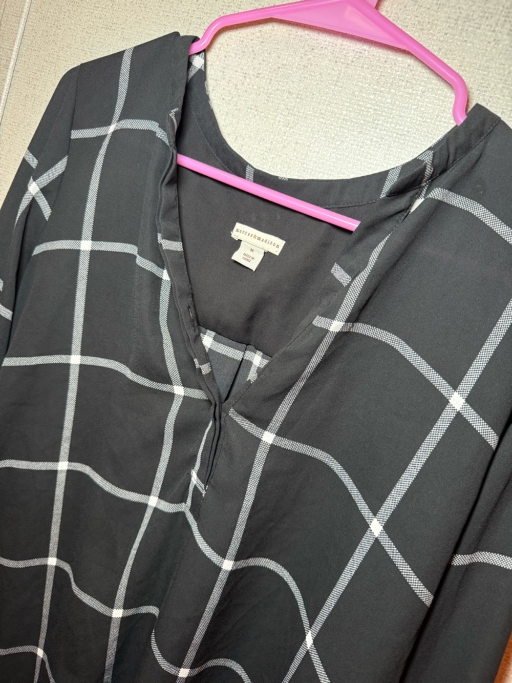 Mercer & Madison Tunic Blouse in Black and White